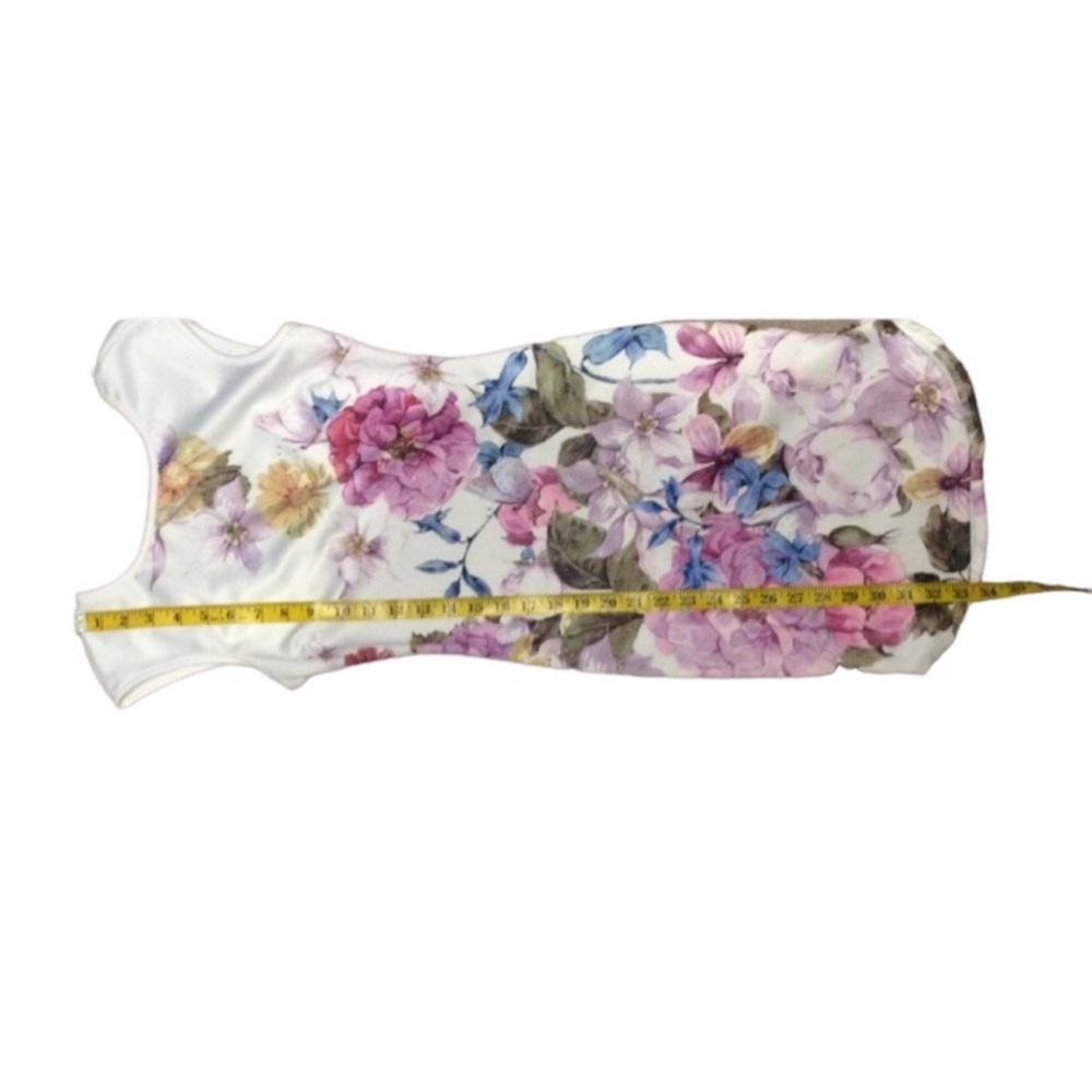 A’GACI Colorful FLORAL Sleeveless Dress Size Small - Picture 7 of 10